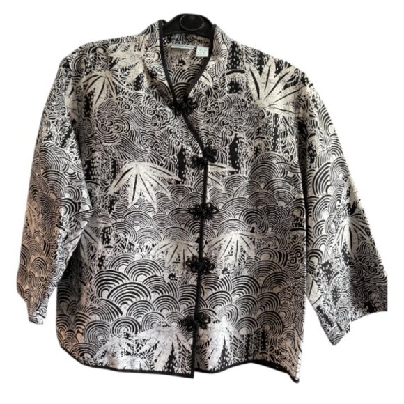 Chico's Asian-Influence Silk Jacket - Picture 2 of 6